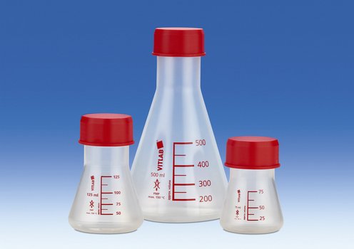 Erlenmeyer-Kolben, GL 45, PMP mit Schraubkappe, PP