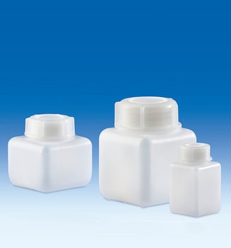 Weithalsflaschen, PE-HD, quadratisch